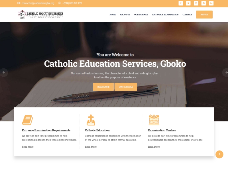 Visit Catholic Educaton Services Gboko website at https://www.cathedusergbk.org/ powered by Dijittech Concept